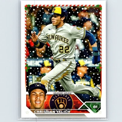 2023 Topps Holiday - Christian Yelich #H164 - Milwaukee Brewers - Image 1 of 2