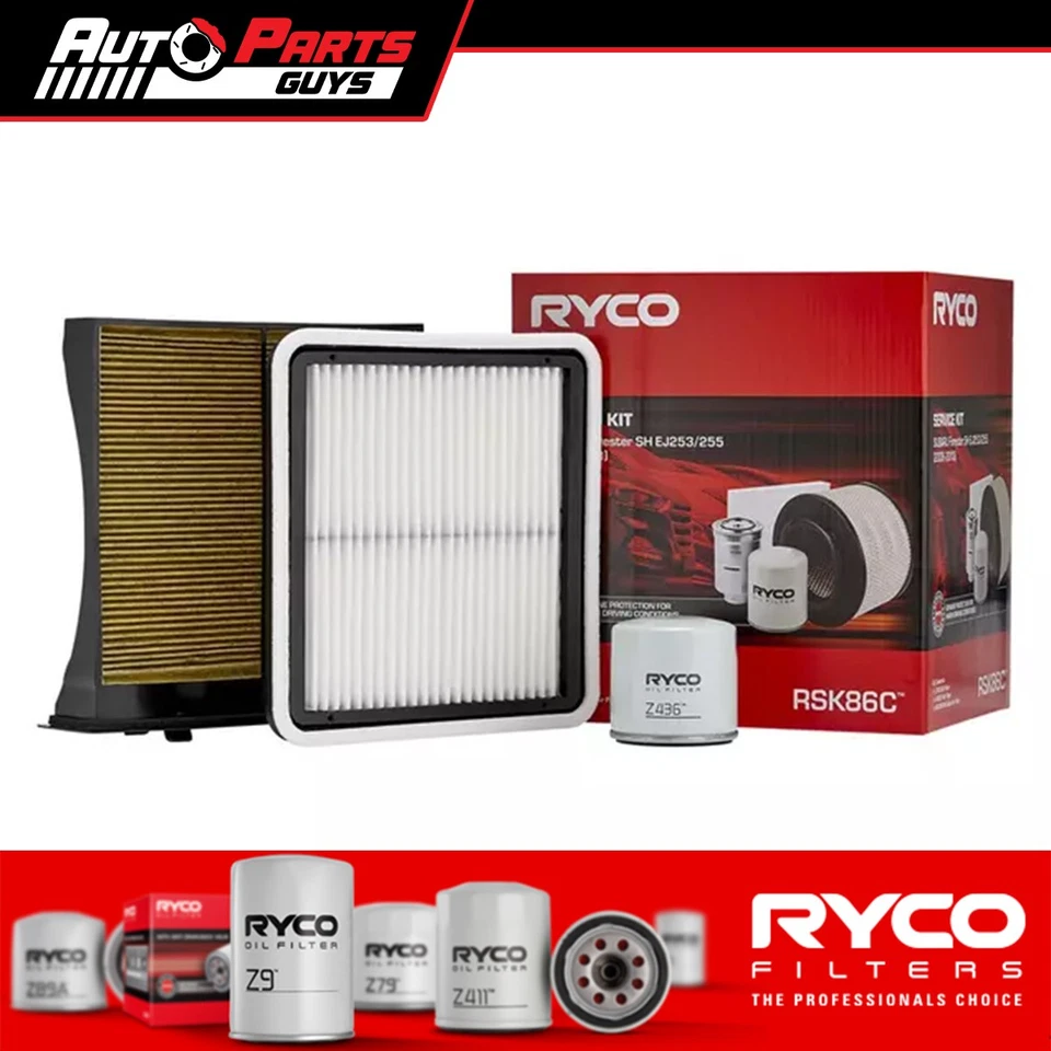 Ryco Filter Service Kit fits Subaru Forester SH 2.5L Petrol 2007 - 2012 | RSK86C - image 1 of 1