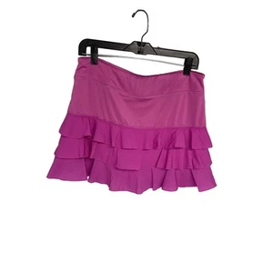 Falda corta Bargray Newport fucsia con volantes atlética para mujer talla grande nueva con etiquetas - Imagen 1 de 7
