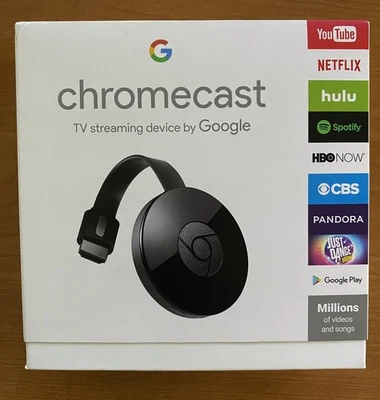 Устройство потокового мультимедиа Google Chromecast 1080p высокой четкости - NC2-6A5 - Изображение 1 из 4