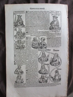 1493 Incunable de Hartmann Schedel, LATÍN, hoja 81. Hermoso y completo Foto 1 de 4