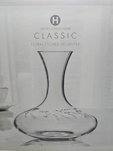 Hotel Collection Classics Collection (Macy's) 77oz Floral Etched Decanter NIB - Picture 1 of 3