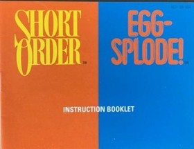 NES Original Short Order/ Egg Splode Vintage Manual (1989)