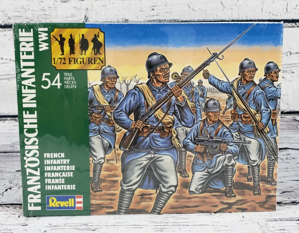 Figuras de soldado de infantería francés Revell Primera Guerra Mundial 1/72 #2505 - Nuevo sellado Foto 1 de 4