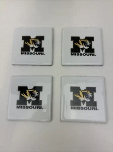 Missouri Tigers NCAA Set of 4 Absorbent Glass Coasters. Bar- ManCave-Office - Picture 1 of 5