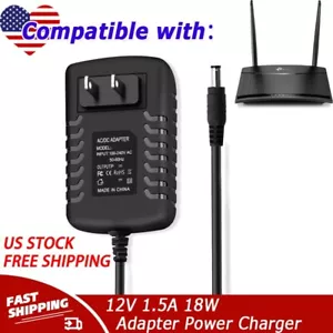 12V 1.5A 18W Switching Power Supply Cord AC/DC Adapter for Router 5.5mm/2.5mm - Picture 1 of 5