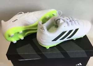 adidas Boys Copa Pure.3 FG White Football Boots Junior Girls Size Kids 10,11 NEW - Picture 1 of 10