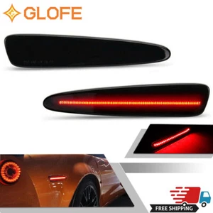 For 2005-2013 Chevy C6 Corvette Smoked Rear Bumper LED Side Marker Lights Red - Picture 1 of 6