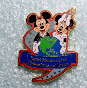 Mickey and Minnie 2005 Disney Happiest Celebration on Earth Lapel Pin - Picture 1 of 3