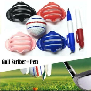 Plantilla marcador de pelota de golf triple (3) línea con juego de 2 bolígrafos - Imagen 1 de 9