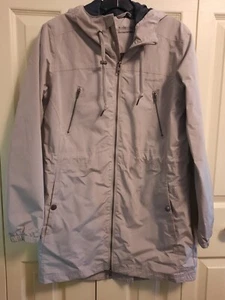AVALANCHE OUTDOOR SUPPLY Women’s Long Windbreaker Jacket Coat Size M Gray - Picture 1 of 12