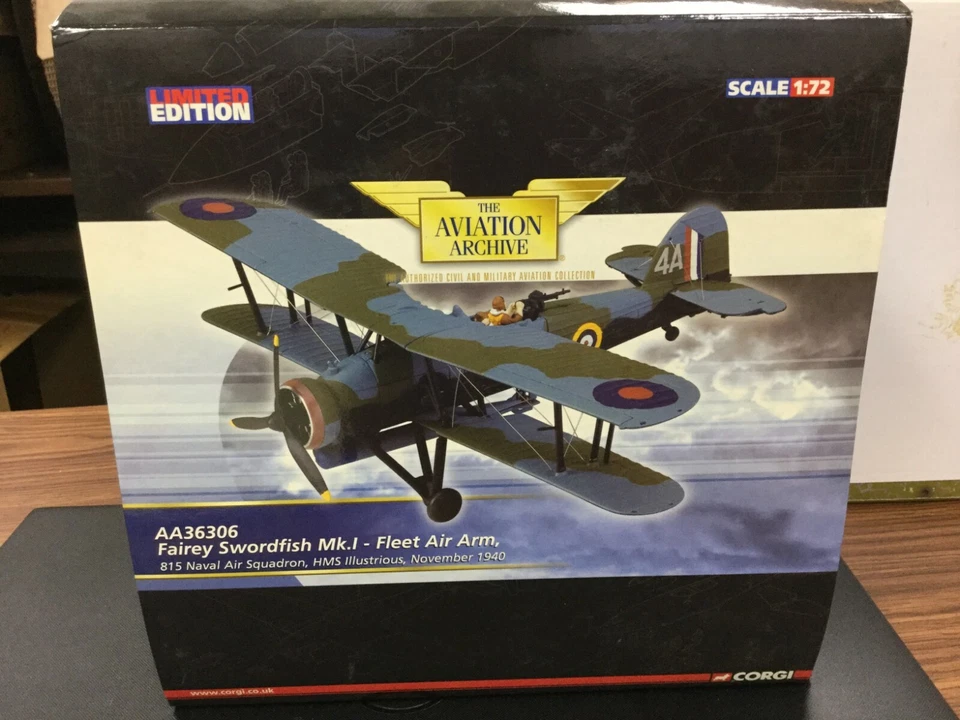 Corgi Aviation Archive AA36306 Fairey Swordfish plane Mk I 1:72 - Image 1 of 1