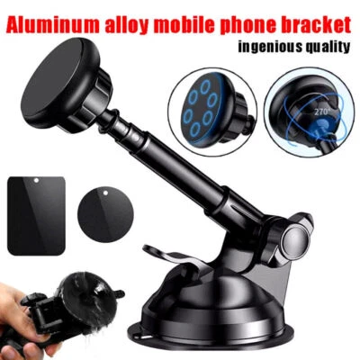 Car Dashboard Windshield Phone Holder GPS Cradle Magnetic Telescopic Mount Stand - Image 1 of 4