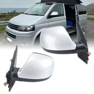 Pair 7Pin Electric Door Mirror Heated For VW T5 Transporter 2010-2015 Power Fold - Picture 1 of 14