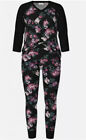 New LuLaRoe Dream Holly Set Pajamas PJs Black Pink Red Floral Size Large