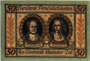 1921 Germany LAUCHSTEDT 50 Phennig Banknote / Notgeld - Picture 1 of 2