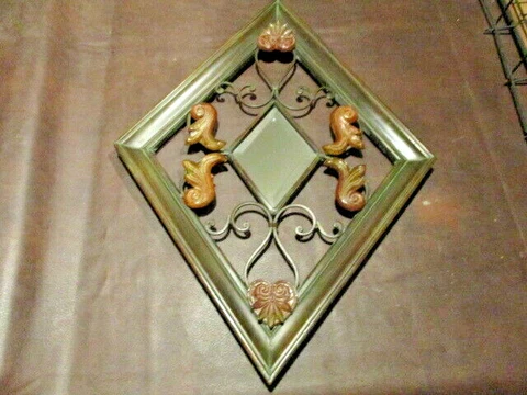BB: Beautiful Mirror Bronze Style Hanging Wall Mount Vintage Home Decor Cover