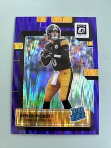 2022 Donruss Optic Kenny Pickett PURPLE SHOCK PRIZM SP Rookie RC No.201 MINT