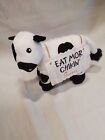 Chick Fil A Eat Mor Chikin 2020 Sign Holding Stuffed Cow Black White Red Toy