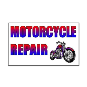 Motorcycle Repair With Motorcycle Icon Style 2 Car Door Magnet Sign-QTY 2 - Picture 1 of 2