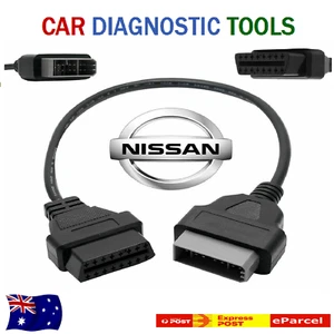 14 PIN OBD to OBD2 16 PIN CAR CODE READER DIAGNOSTIC ADAPTER CABLE For NISSAN.. - Bild 1 von 11