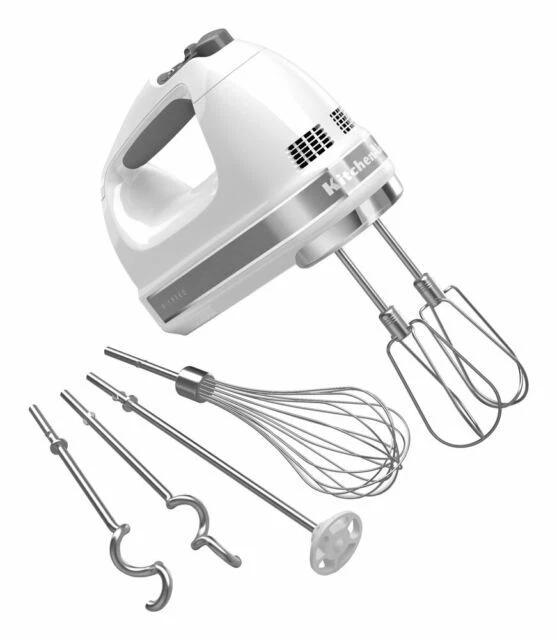 KitchenAid KHM926 9 Speed Hand Mixer White
