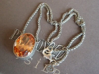 Collar SILPADA RETIRADO Plata de Ley 925 Facetado Ovalado Champagne Circonita cúbica N1344 LA Foto 1 de 4