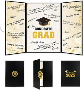 Tifeson 2025 Graduation Party Decorations - Black Gold Class of 2025 Guest Book - Picture 1 of 5
