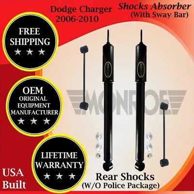 Amortiguadores traseros Monroe OEM con barra estabilizadora para Dodge Charger 2006-2010 garantía de por vida Foto 1 de 4