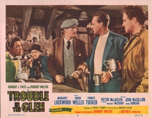 TROUBLE IN THE GLEN - FORREST TUCKER / ARCHIE DUNCAN - ORIGINAL USA LOBBY CARD