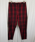 Vintage Woolrich Red Plaid Heavyweight Wool Knickers Pants Johdpurs Mens 34X27