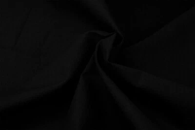 Stoff Meterware: 1 m Baumwollstoff,  100 % Baumwolle, schwarz, 155 cm breit - Bild 1 von 4