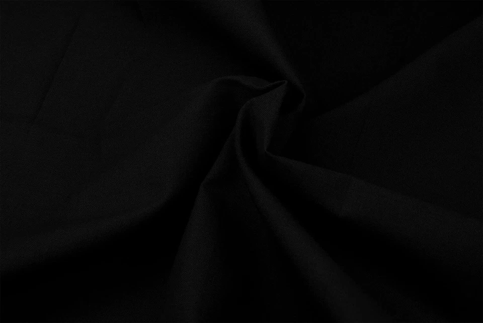 Stoff Meterware: 1 m Baumwollstoff,  100 % Baumwolle, schwarz, 155 cm breit - Bild 1 von 4