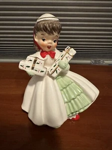 Napco 1956 Christmas Shopper Girl Gifts 5” Japan - Picture 1 of 5