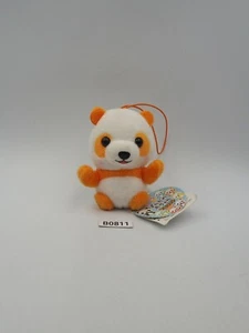 Panda no Aka-chan B0811 Orange Amuse Plush Strap 3" Mascot Toy TAG Doll Japan - Picture 1 of 8
