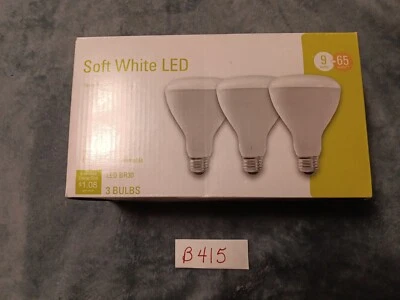 GE 65w LED BR30 Soft White Non Dimmable 3 Pack 650 lumens 32605 - Image 1 of 2