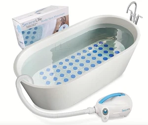 ✨ SereneLife Spa Bath Mat Full Body Massager Portable Bubble Jacuzzi Relaxation - Picture 1 of 7