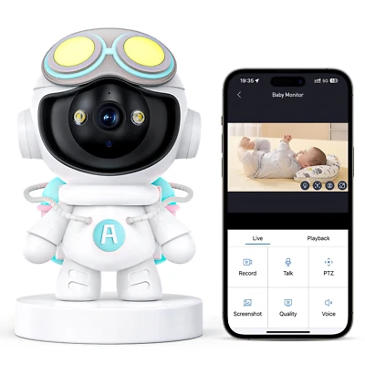 2K Indoor Security Camera for Baby Monitor, Dog Camera with Motion Detection, 2- - Image 1 of 4