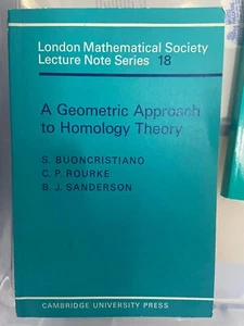 A GEOMETRIC APPROACH TO HOMOLOGY THEORY - BUONCRISTIANO ROURKE SANDERSON - Picture 1 of 1