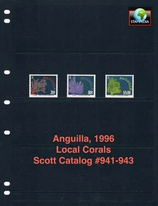 $14.25 Scott Value - 1996 ANGUILLA Corals Caribbean Sea Reefs CV MNH NH UMM - Picture 1 of 4
