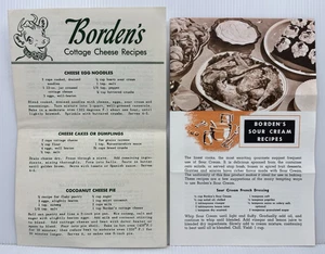 1940s / 1950s Borden's Cottage Cheese & Sour Cream Recipes - Picture 1 of 3