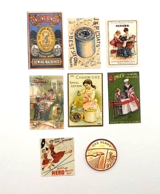 DINKY DELIGHTS Puppenstube Miniatur - 7 Kurzwaren Poster - (DD027) - P+P kombiniert