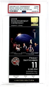 2009 Michael Jordan HOF Hall Of Fame PSA 10 Pristine Full Ticket Gold 50th Comm - Picture 1 of 5