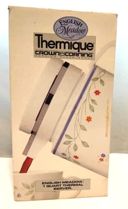Servizio bevande termale vintage inglese Meadow Crown Corning Thermique 1 quarto - Foto 1 di 12