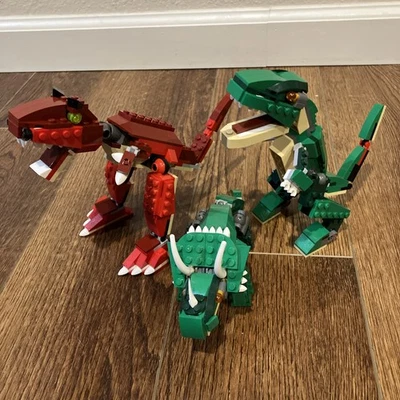 Lego Dinosaurs, Lot Of 3 Dinosaur Builds, T-Rex, Stegosaurus - Image 1 of 4