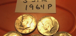 2 JFK Half Dollars-90% silver-2 coins -1964P-$1.00 face - Picture 1 of 2