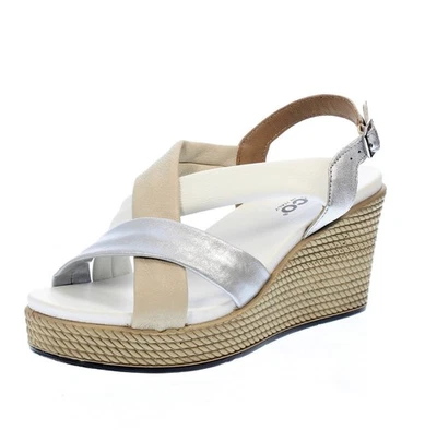 Igi & Co Agata - Sandali In Pelle Con Zeppa Argento - Donna Scarpe Sandali Zeppa - Immagine 1 di 3