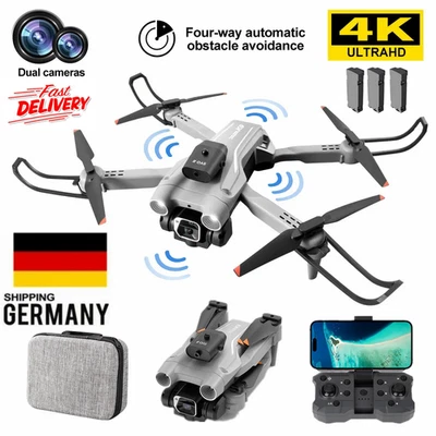 Faltbar WIFI FPV Drohne Mit 4K Dual Kamera Selfie Quadrocopter RC Drone +3 Akkus - Bild 1 von 4
