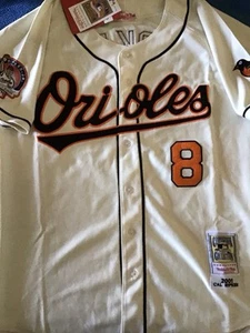 Cal Ripken Mitchell And Ness NWT Size 50 Orioles Jersey - Picture 1 of 8