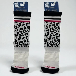 Brooks Tempo Knit Crew Laufsocken 2 PAAR Schneeleopard Größe S/M Damen 6-10 - Bild 1 von 5